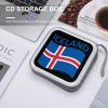 Flag of Iceland CD Case DVD Holders Wallet Hard Plastic Storage Binder 40 Capacity view 4