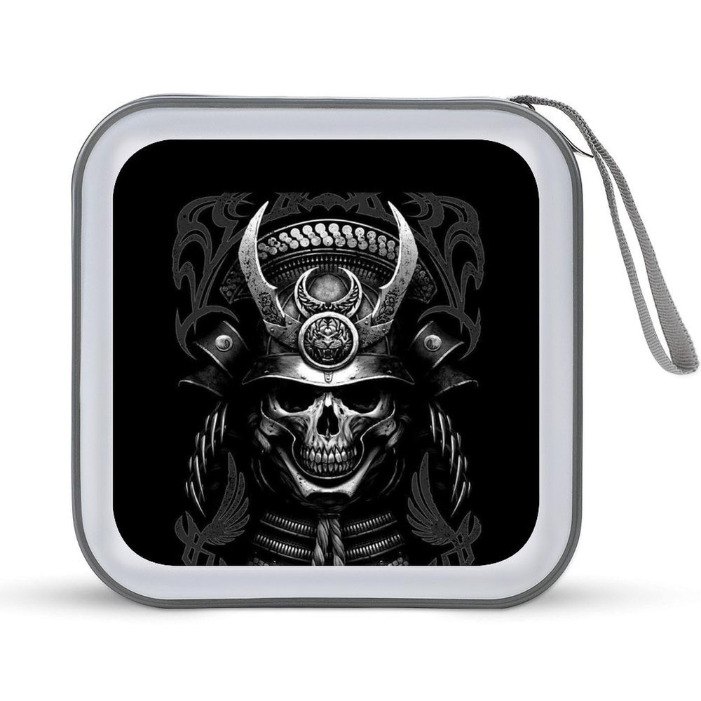 Samurai Skull CD Case DVD Holders Wallet Hard Plastic Storage Binder 40 Capacity