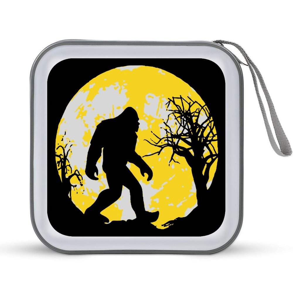 Bigfoot Sasquatch Full Moon CD Case DVD Holders Wallet Hard Plastic Storage Binder 40 Capacity