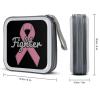 Breast Cancer Ribbon Fighter CD Case DVD Holders Wallet Hard Plastic Storage Binder 40 Capacity view 2