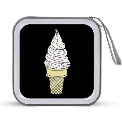 Ice Cream Cone CD Case DVD Holders Wallet Hard Plastic Storage Binder 40 Capacity