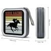 Vintage Horse Racing Team CD Case DVD Holders Wallet Hard Plastic Storage Binder 40 Capacity view 2