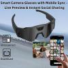 Baseball Glasses with Camera,4k HD Pov Sports Glasses with Camera,Sunglasses with Camera,Upgrade Smart Camera Glasse (Style A: Ice Blue) view 4