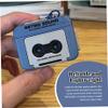 CAKEEYUM 2Pcs Mini Tape Recorder Keychain, Plastic Recordable Retro Mini Cassette Tape Recorder Keychain for Backpacks, Handbags Microcassette Player, Portable, M view 2