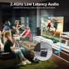 1Mii 2.4GHz (1 TX + 1 RX), Wireless Transmitter Receiver - 200ft Long Range 25ms Low Latency, Wireless Audio Adapter with RCA/AUX 3.5mm, Plug & Play for TV Home Stereo Soundbar PC Speakers Amplifier view 2