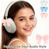Silicone Bow Headphone Accessory, 2 Pack 3D Bows Decor for Headphones, Silicone Bow Coquettish Headphone Clip, Cute Earphone Decorations Suitable for Various Headphones (C) view 2