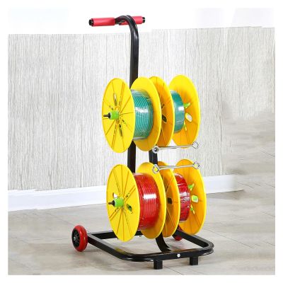Adjustable Spool Holder,Turntable Wire Management Cable Roller Stand,for Efficient Cord & Paracord Dispensing in Factory(4 trays)