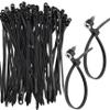 100PCS Zip Ties with Screw Hole Heavy Duty Nylon Cable Zip Ties for Indoor & Outdoor Use with Screw Hole, Tie with, Cable, Wire, Tie Buckle view 1