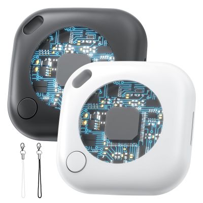 2 Packs Tracker Tags Compatible with Apple Find My (iOS Only), Bluetooth Tracker, Smart Keys Finder and Item Locator with Waterproof Case for Wallet Luggage Backpack 1B1W