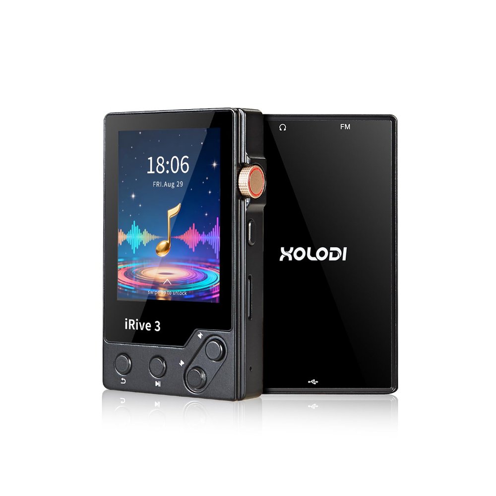 iRive3 MP3 Player Clear HiFi Stereo Sound 32GB Bluetooth Music Player with FM Radio Voice Recorder Expandable up to 128GB