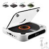 Portable Bluetooth CD Player with LED Display, Rechargeable Wireless Compatible CD-Player, USB/SD/AUX/FM Radio for Home, Car & Outdoor Use (White) view 1