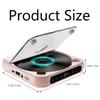 Portable Bluetooth CD Player with LED Display, Rechargeable Wireless Compatible CD-Player, USB/SD/AUX/FM Radio for Home, Car & Outdoor Use (White) view 2