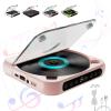 Portable Bluetooth CD Player with LED Display, Rechargeable Wireless Compatible CD-Player, USB/SD/AUX/FM Radio for Home, Car & Outdoor Use (White) view 3