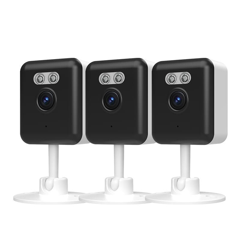 Jqimn Smart Home Security Cameras, 3MP High-Definition Pet/Baby Monitoring Cameras, 5G/2.4GHz Wireless WiFi Indoor Cameras, Two-Way Audio, Human/pet Movement Detection, Intelligent AI Alerts 3-PCS