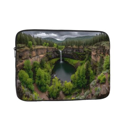 12 Inch Portable And Shockproof Laptop Bag With Unique Lush Crest Print, For Work, University, And Commuting