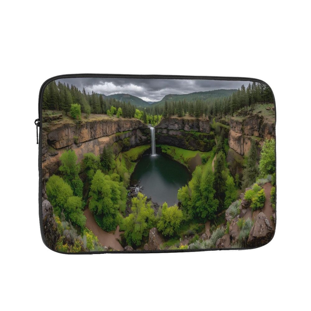 12 Inch Portable And Shockproof Laptop Bag With Unique Lush Crest Print, For Work, University, And Commuting