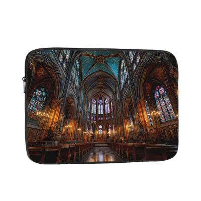 12 Inch Portable And Shockproof Laptop Bag With Unique Solemn Church Print, For Work, University, And Commuting