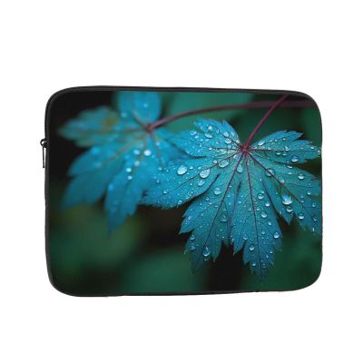 12 Inch Shockproof Laptop Bag, Full Width Verdant Drop Print Handbag Suitable For Business And Daily Use