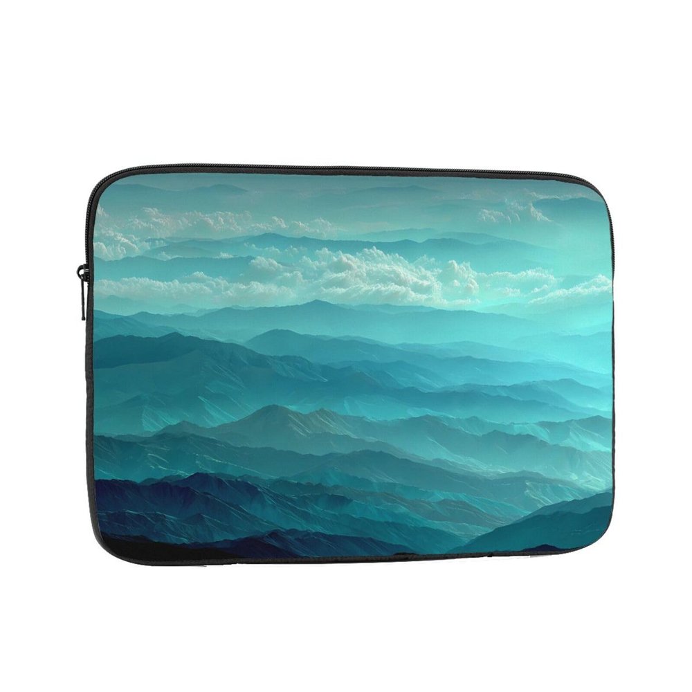 10 Inch Portable And Shockproof Laptop Bag With Unique Silent Mountains Print, For Work, University, And Commuting
