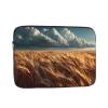 12 Inch Shockproof Laptop Bag, Full Width Golden Wheat Waves Print Handbag Suitable For Business And Daily Use view 1