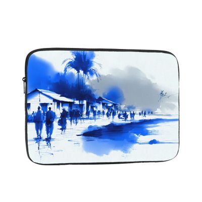 15 Inch Portable And Shockproof Laptop Bag With Unique Silent Town Print, For Work, University, And Commuting