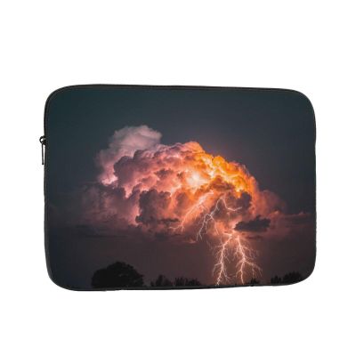 12 Inch Portable And Shockproof Laptop Bag With Unique Red Lightning Print, For Work, University, And Commuting