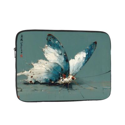 12 Inch Portable And Shockproof Laptop Bag With Unique Butterfly Glow Print, For Work, University, And Commuting