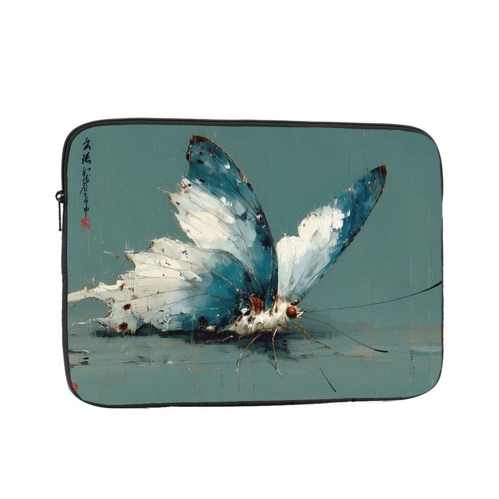 12 Inch Portable And Shockproof Laptop Bag With Unique Butterfly Glow Print, For Work, University, And Commuting