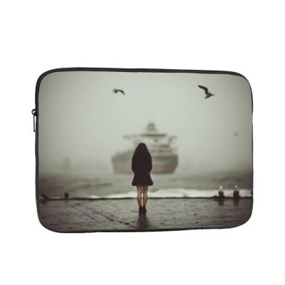 10 Inch Portable And Shockproof Laptop Bag With Unique Sunset Shores Print, For Work, University, And Commuting