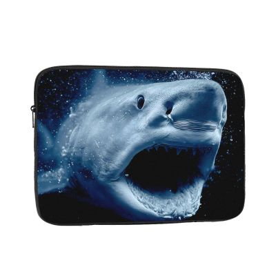 10 Inch Shockproof Laptop Bag, Full Width Ocean Bite Print Handbag Suitable For Business And Daily Use