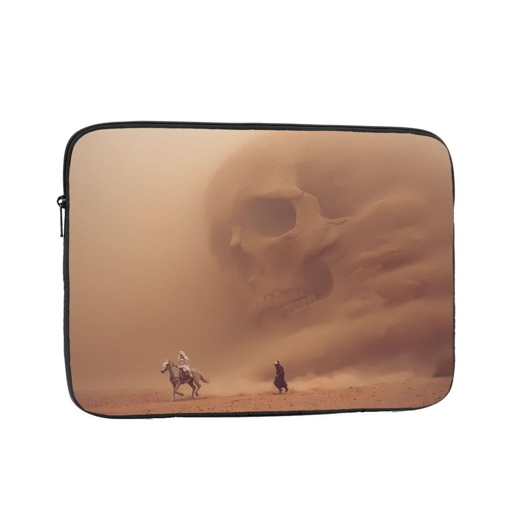 15 Inch Portable And Shockproof Laptop Bag With Unique Skull Storm Print, For Work, University, And Commuting