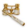 Personalized Name Brass Opera Glasses with Mother of Pearl - Engraved Handle view 2