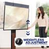 VIVO FreeLift TV Floor Stand for 55 to 86 Screens with Heavy Duty Super-Sized Base, Holds 88 lbs, Black and Dark Walnut, STAND-TV86S view 4