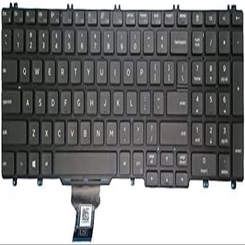 100% New 100% New Laptop Keyboard for DELL for Latitude 5500 5501 5510 5511 for Precision 3540 3541 3550 3551 0RG3RK RG3RK DLM18G83US66983 English US Black Without Backlit&Pointing New