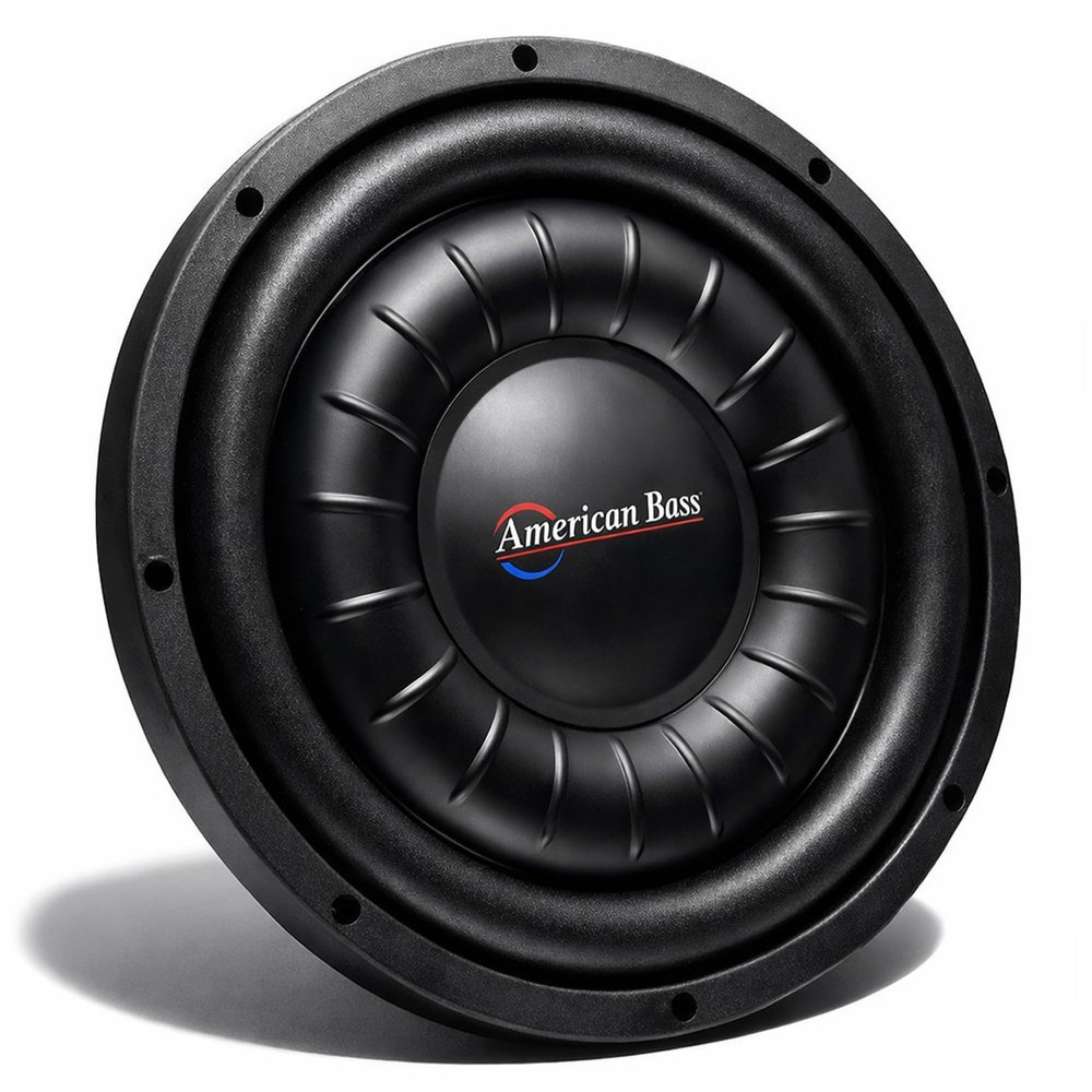 American Bass Hawk Slim 10 Subwoofer, 700W RMS / 1500W Max, Dual 4 Ohm, Shallow Mount, 2.75 Voice Coil, High Output 10in Slim Subwoofer Car Audio Driver for Tight Installs and Deep Bass