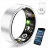 NCMIB Smart Ring Health Tracker for Women and Men, Fitness Ring with Heart Rate, Blood Oxygen, HRV, Sleep & Step Tracking, No Subscription, IP68 Waterproof, Compatible with iOS & Android (Silver, 6) view 1