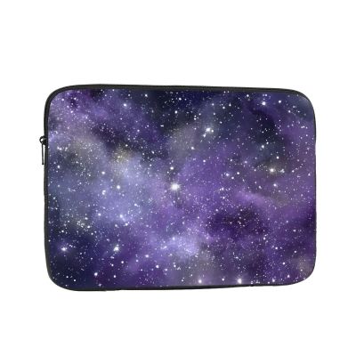 12 Inch Shockproof Laptop Bag, Full Width Purple Space Print Handbag Suitable For Business And Daily Use