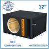 30HZ Reinforced Competition Single Ported Sub Box Sub Woofer Enclosure Speaker Box Car Audio Subwoofer Ground Shaker Box Ground-Shaker (Orange Plaque, 12") view 2