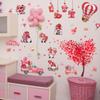 2 Sheets Valentines Day Wall Decals Heart Tree Red Truck Valentines Day Wall Stickers Romantic Love Heart Wall Decor Home Bedroom Decorations for Couple Living Room Wall Wedding Anniversary Art view 3