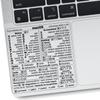 Synerlogic Mac OS Shortcuts Sticker | Keyboard Stickers for macOS | Laminated Vinyl MacBook Cheatsheet for Laptop | MacBook Shortcuts 2026 (Clear/Black/Spanish/5pk) view 1