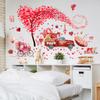 2 Sheets Valentines Day Wall Decals Red Heart Tree Truck Valentines Day Wall Stickers Romantic Love Heart Wall Decor Home Bedroom Decor for Couple Living Room Kitchen Window Wedding Anniversary Art view 4