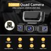 Kenmiso Dashcam, Kenmiso 360 Car DVR WiFi 4Channels Dash Cam Video Recorder, Four-Record Monitoring Driving Recorder Wireless - Loop Recording, Night Vision (Four-Record+WiFi+32G) view 2
