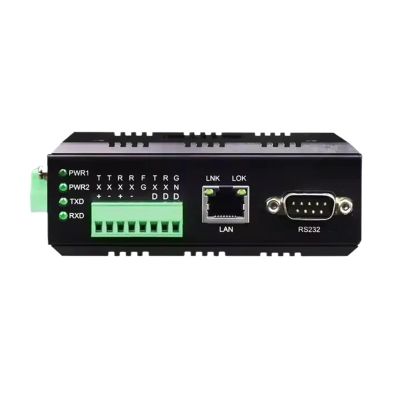 C0QNC748R Industrial Din Rail Sreial RS232 RS485 RS422 to Ethernet Server RJ45 IP Converter