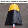 1-Channel Cable Ramp, Heavy Duty Cable Protector Ramp, Black & Yellow Speed Bumps, Floor Cord Covers for Wire/Hose/Pipe Hider, 11023lbs Load(100 * 35 * 8.5cm/39 * 14 * 3.3in) view 4