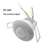 DC12V-24V Mini Recessed PIR Ceiling Occupancy Motion Sensor Detector Switch with Dry Contact Output(Reed Switch Output) view 2