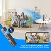 lomtomsehai Indoor Nanny Camera - Mini Wi-Fi Security Cam - Small Wireless Cameras - Motion Detection - Mobile Phone Viewing - USB Port - Front view 3
