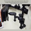 TIKATARER Aluminum Alloy Marine Laptop Mount, Ergonomic Grip Nonslip Construction with Industrial Rubber Grip, for Forklift Heavy Machinery Marine Chart Plotter view 4