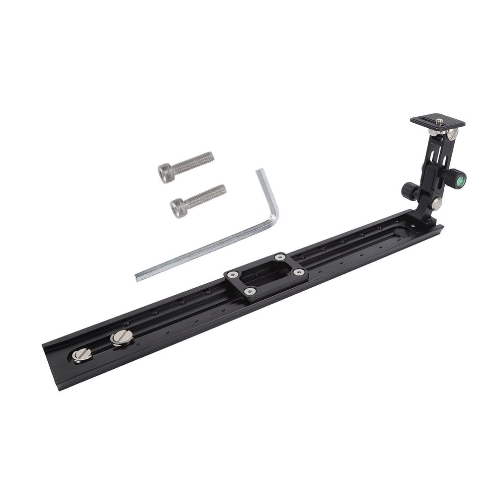 380mm Telephoto Lens Bracket Plate, Aluminum Alloy Quick Release for and Sachtler - CNC Processed, Adjustable Support with Gradient Levels, Stable Weight Sharing