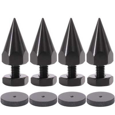 4 Set Speaker Shock Absorbing Feet - Carbon M6 Thread Shock Spike Cone Enhanced Stability and Sound