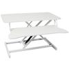 Adjustable Height Standing Laptop Desk White Ergonomic Sit to Stand Workstation Home Office view 2